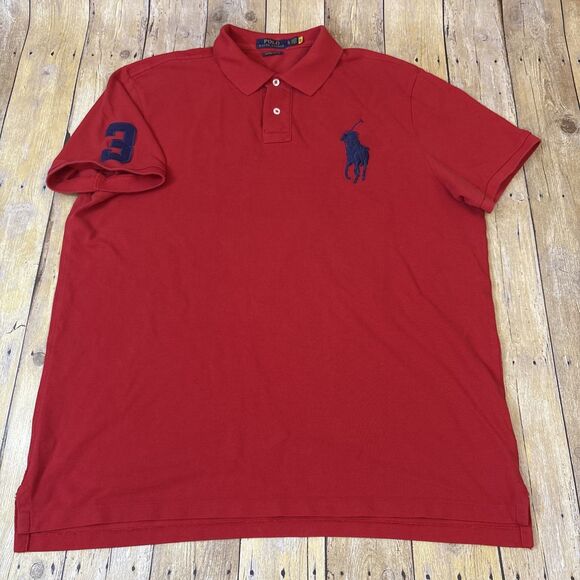Pol Ralph Lauren Big Pony Polo Shirt Custom Slim Fit XL - Picture 3 of 15